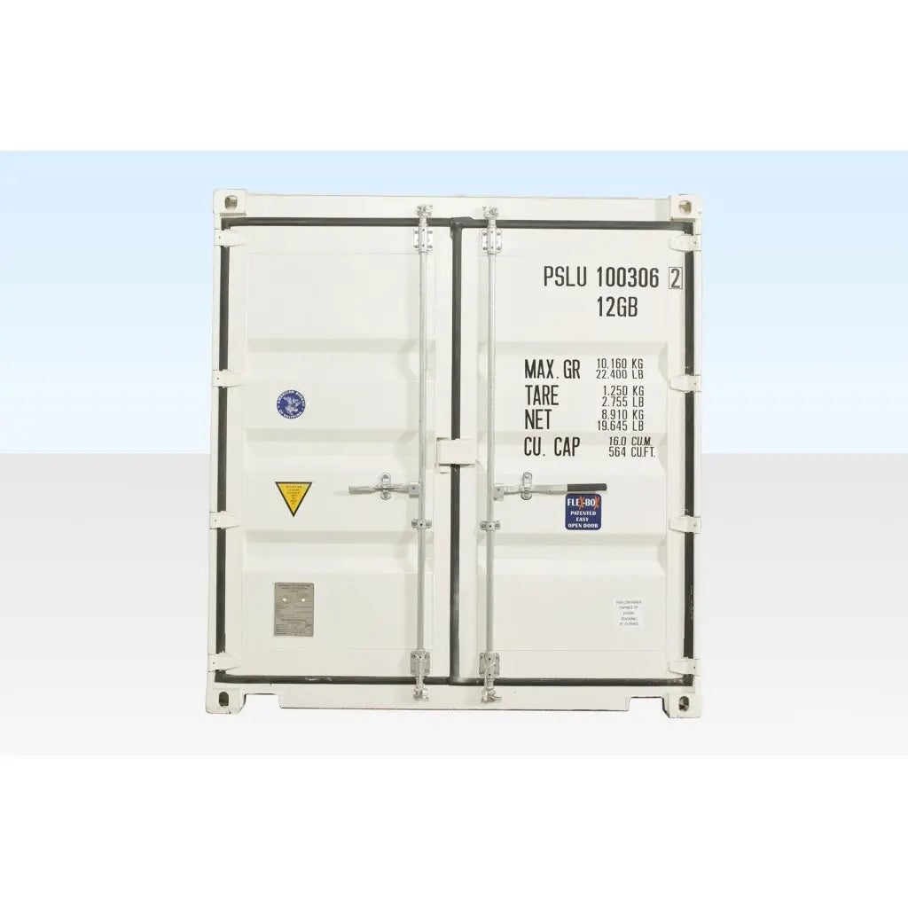 Contentor de transporte de 10 pés (uma viagem) branco (RAL 9003)