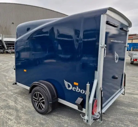 Carroçaria Debón Cargo 1300 em poliéster azul com porta lateral nova
